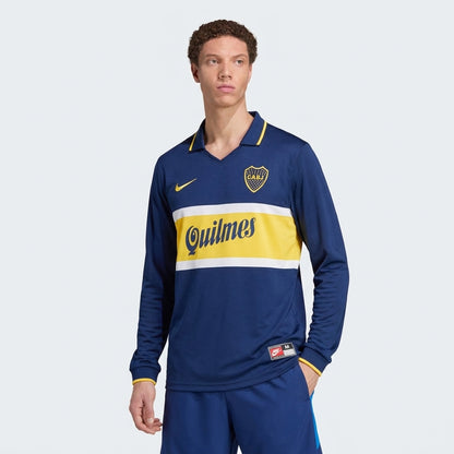Camiseta Retro Titular de Manga Larga Boca Juniors 96/97